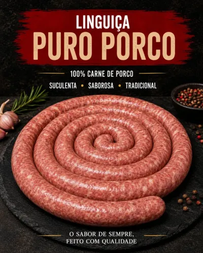 Linguiça Puro Porco - Refriada