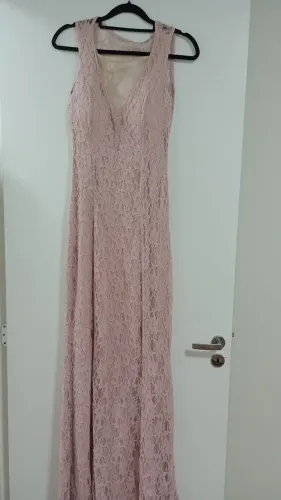 VESTIDO LONGO DE FESTA ROSÊ - TAMANHO P