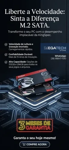 SSD M.2 SATA 128GB KingSpec R$ 179,00