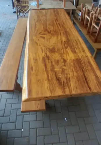Lindissima Mesa 1 Prancha Só + 2 Bancos Angelim e Câmbará - 3 Metros