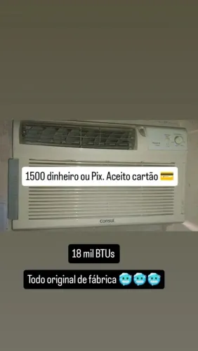 Vendo ar-condicionado 18 mil BTUs Consul classe A 220v