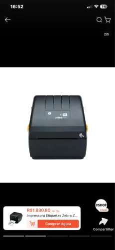 Impressora de Código de Barras Zebra ZD220 Nova GC420t 