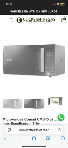 Micro-ondas Consul CMS45 32 Litros Inox Espelhado - 110v