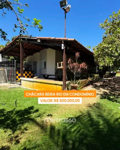 Chácara em Condomínio Beira Rio, 3 quartos, gourmet, piscina, Petrolina