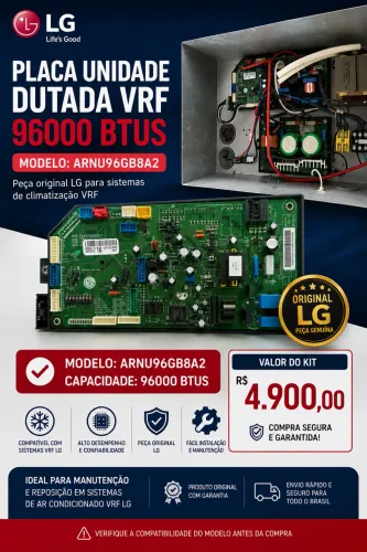 Kit placa VRF LG dutada ARNU96GB8A2