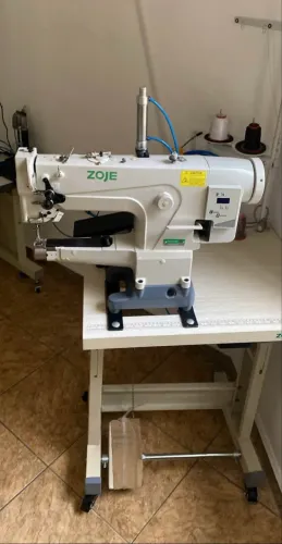 Kit Máquinas Industriais ZOJE: Chanfradeira + Costura de Braço (Excelente Estado!)