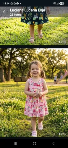 Vestidos de varias cores estampas para meninas