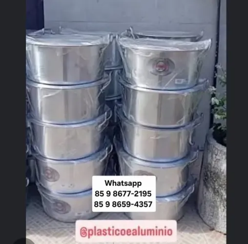 Panelas Caçarolas de Alumínio, Panelões Panelas em alumínio polido