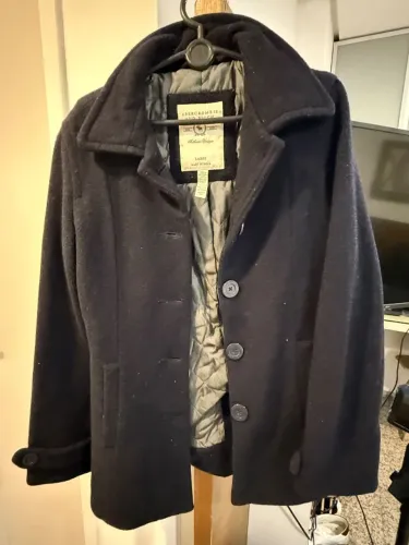 Sobretudo Peacoat Abercrombie & Fitch 88% Lã Nobre (Tam L)