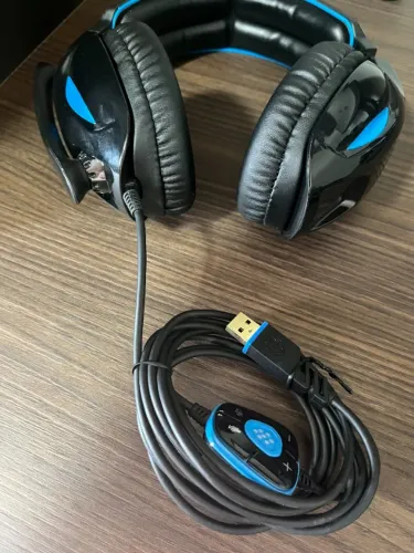 HeadSet SADES SA902 Gamer 7.1 USB Led Azul