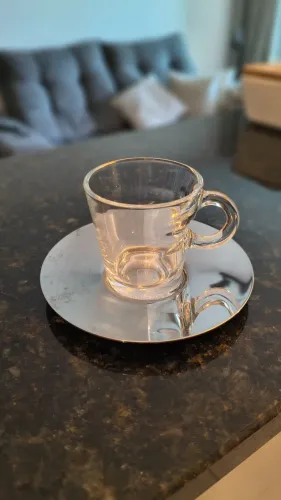 Xícara com pires de inox original Nespresso 40 ml
