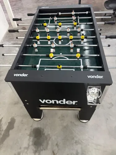Mesa de Pebolim Vonder Preta - Peça de Mostruário