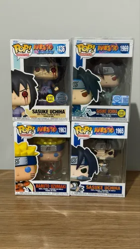 Funkos Sasuke e Naruto