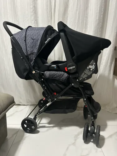 Carinho de passeio + cadeirinha e Moisés