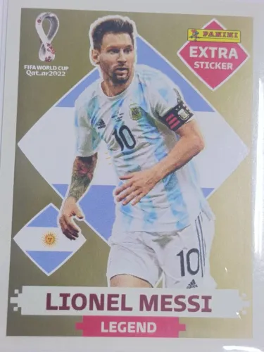Figurinha Legend Messi ouro copa 2022