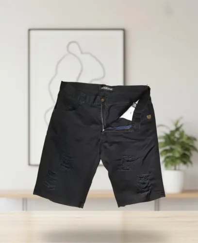Bermuda Jeans Jhon Jhon Preta TAM 46