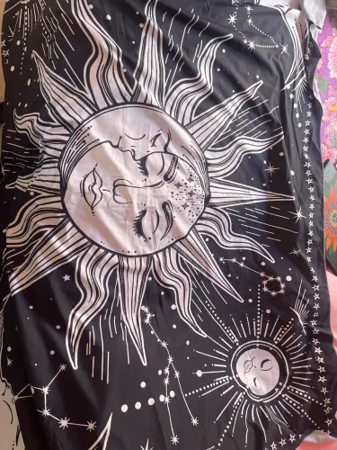 Bandeira sol e lua para decoração 