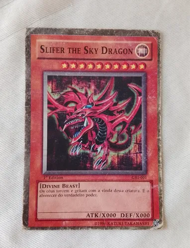 Carta de Yu Gi Oh original rara / Primeiros lotes, Slifer GBI - 001