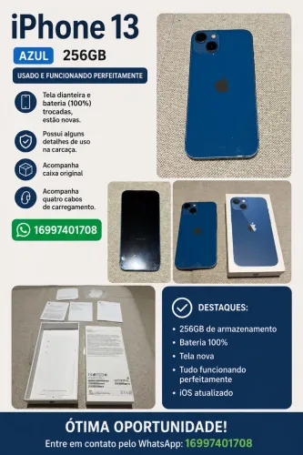 iPhone 13 256gb/ Azul 