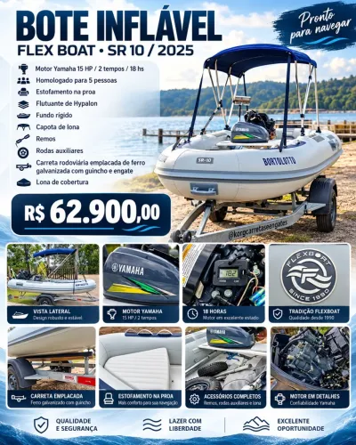 BOTE INFLÁVEL FLEX BOAT SR 10 / 2025