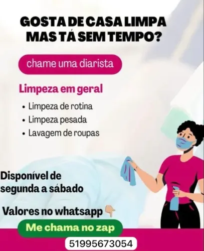 Faxineira Limpeza Geral
