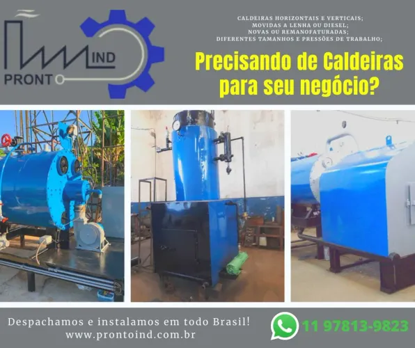 Caldeira Vertical 500 kg - remano, completa e instalada com documentação dentro das normas