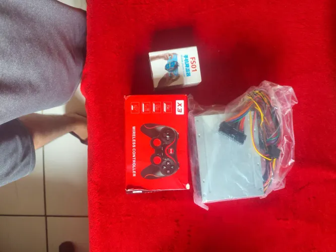Controle x3 Bluetooth uma fonte 200w e um alter cooler para celular