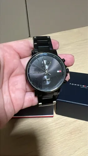 Relógio Tommy Hilfiger, aço preto
