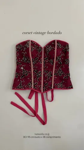 Corset vintage bordado