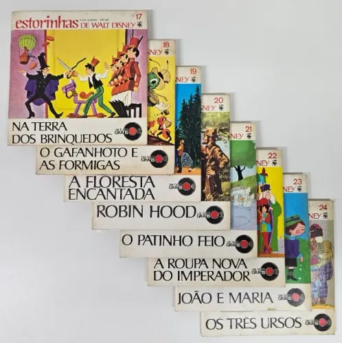 Coleção 'Estorinhas de Walt Disney' - Títulos 17 ao 24 - Anos 70