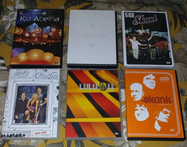 Lote de Dvds Kid Abelha, Lulu Santos e Skank (6 Dvds)
