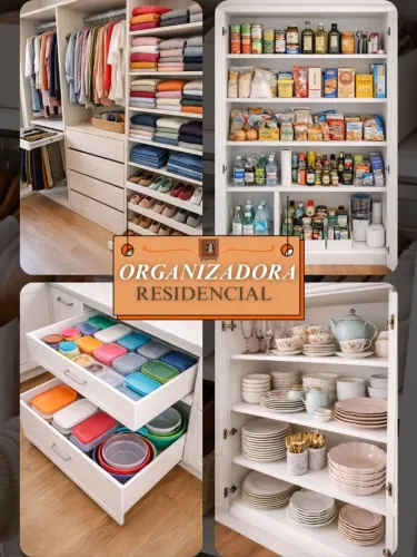 Organizo sua Residência | Guarda-Roupa, Closet, Cozinha, Despensa e Armários