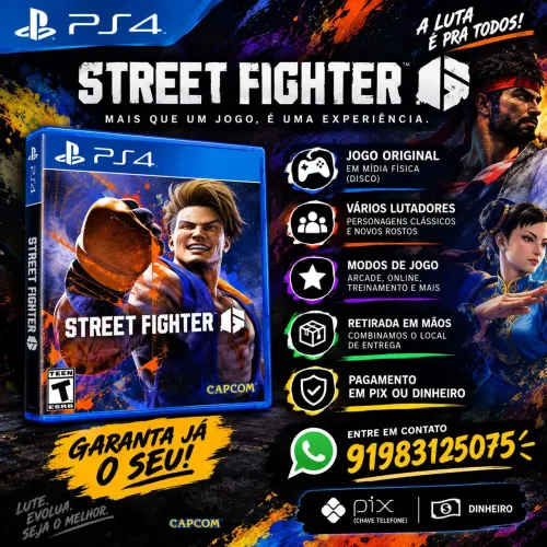 ? Street Fighter 6 PS4 ? Mídia Física Original