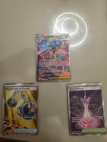 Mega Greninja ex 100/086 + Recuperação de Energia 108/086 + Torre Prisma 111/086