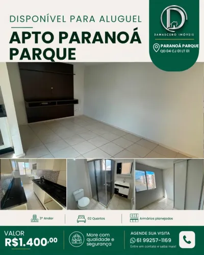Apartamento para Locação em Brasília, Paranoá Parque (Paranoá), 2 dormitórios, 1 banheiro