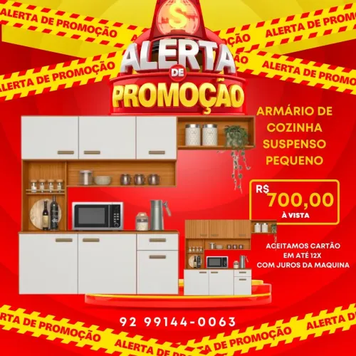Armário de cozinha suspenso a pronta entrega