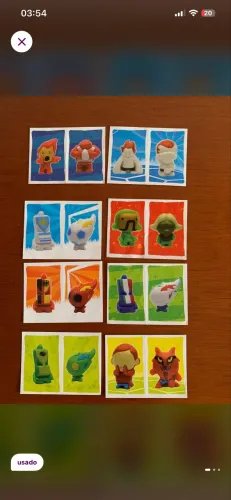 Figurinhas avulsas álbum gogo fut crazy bones