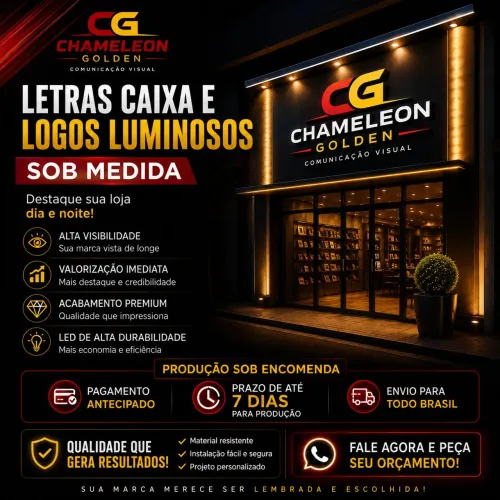 Letreiro Luminoso LED Personalizado | Letras Caixa e Logos Sob Medida