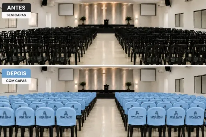 Capa de cadeira personalizada para eventos