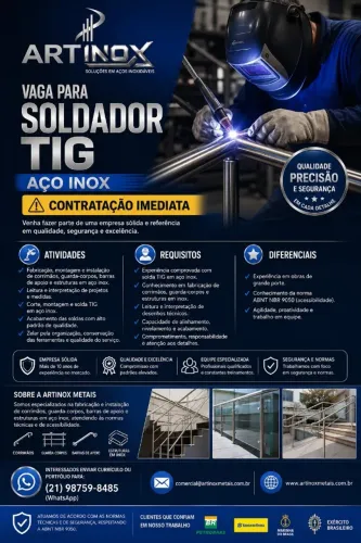 CONTRATAÇÃO-SOLDADOR E POLIDOR.