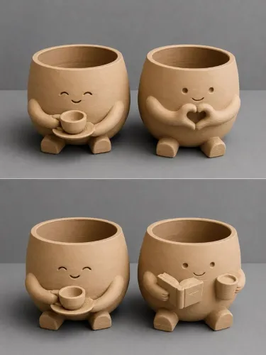 Par de vasos para suculentas 