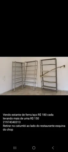 Vendo estantes de ferro/aço