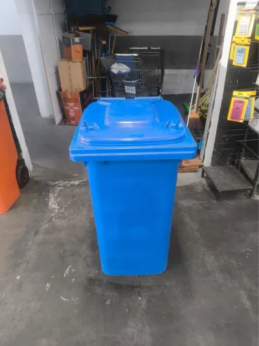 Lixeira de gari 240l azul