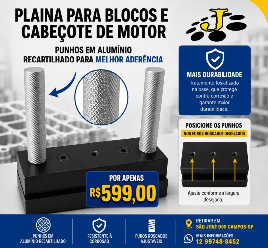 Plaina Manual para Bloco e Cabeçote de motor