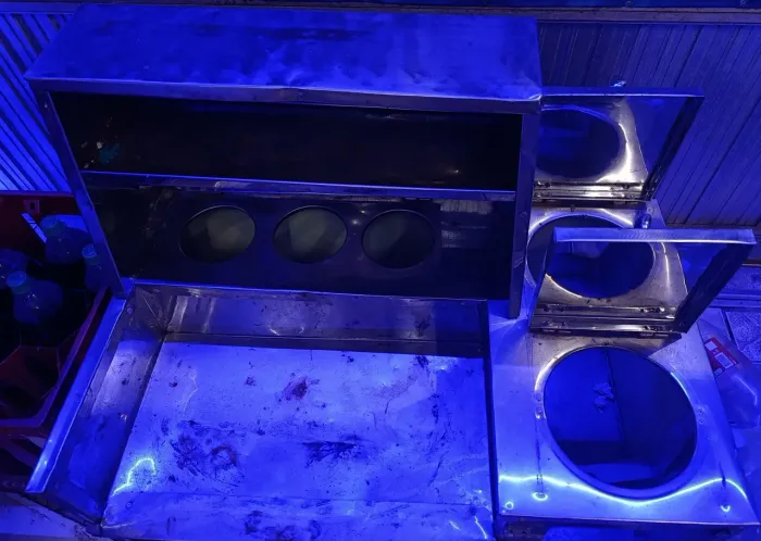 Balcão de inox para cachorro quente 