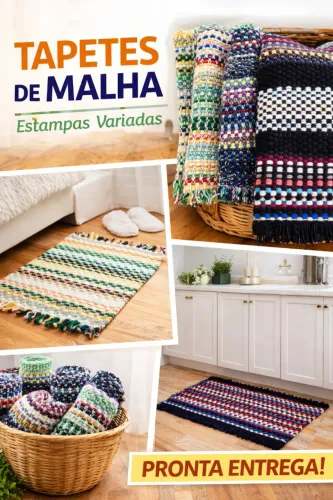 Kit de Tapete Fio de Malha 