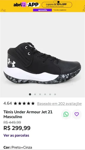 Tênis Under Armour jet 21