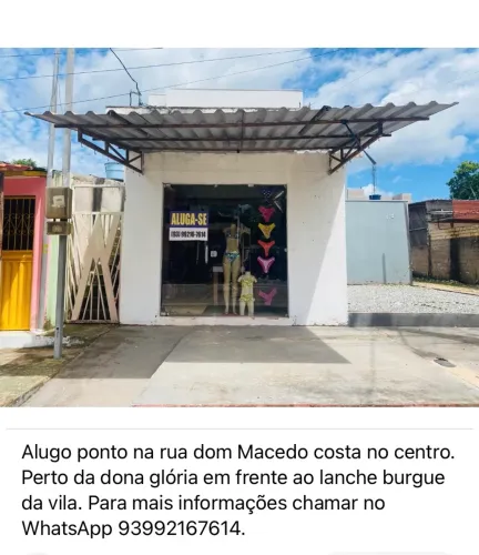 Alugo ponto comercial em alter do chão 