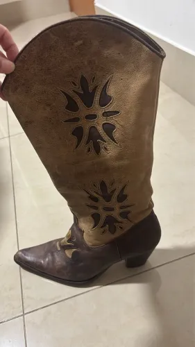 Bota Country Feminina Bico Fino Cano Longo