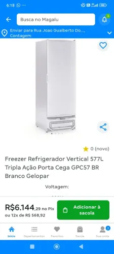 Freezer vertical tripla ação novo na caixa